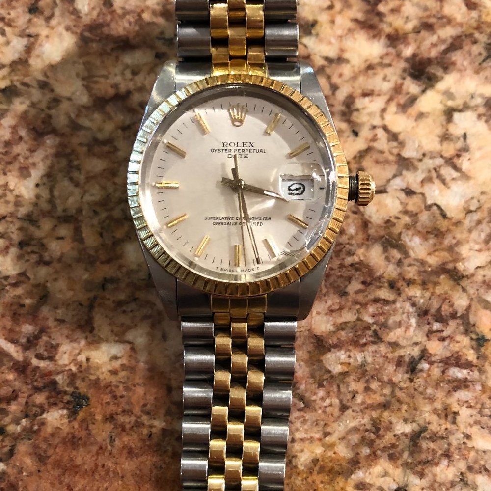 Vintage Men's Rolex 18kt & Stainless Steel Watch